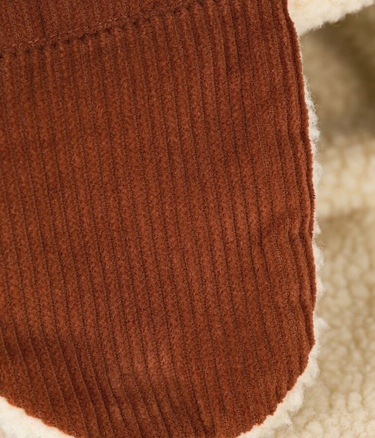 Chapka van velours voor baby's bruin CINA