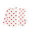 Pyjama coeur petite fille en molleton blanc MARSHMALLOW/rouge TERKUIT