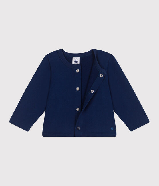 Effen katoenen babyvestje blauw MEDIEVAL