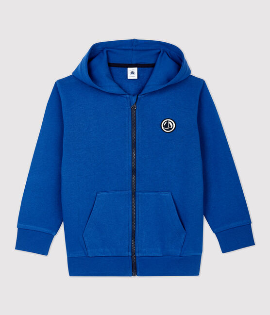 Meisjes/jongens sweatshirt met capuchon blauw MAJOR