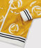 Sweatshirt met rits voor jongens kinderen geel BOUDOR/wit MARSHMALLOW