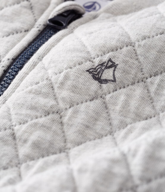 Cardigan bébé garçon en tubique matelassé gris BELUGA CHINE CN