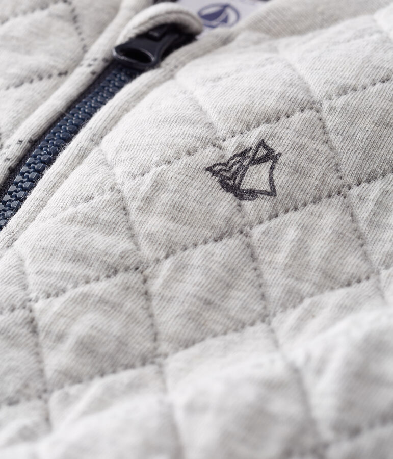 Cardigan babyjongen van gewatteerde tubic grijs