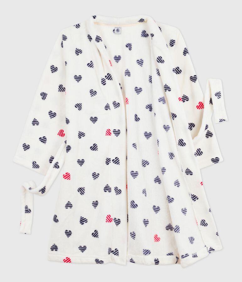 Kamerjas van fleece met print voor kinderen wit/multicouleur