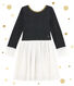 Meisjesjurk in 2 stoffen met glitters