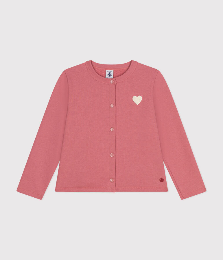 Cardigan en molleton enfant fille rose