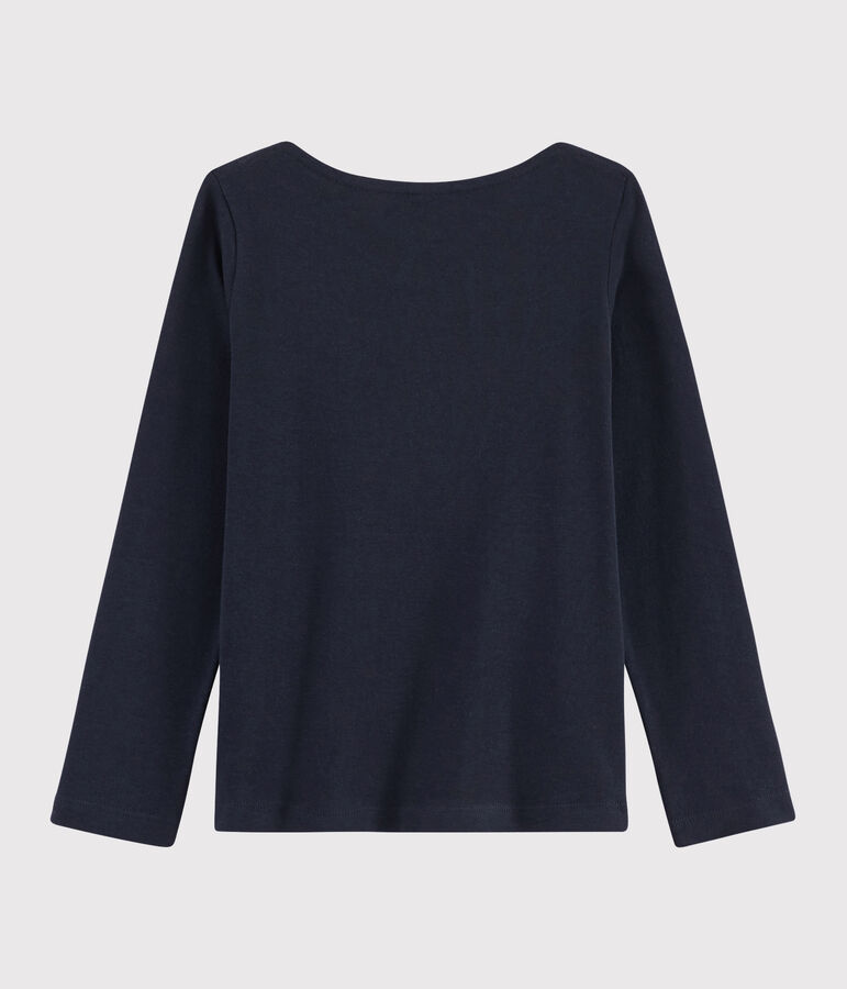 Tee-shirt s&eacute;rigraphi&eacute; enfant fille bleu