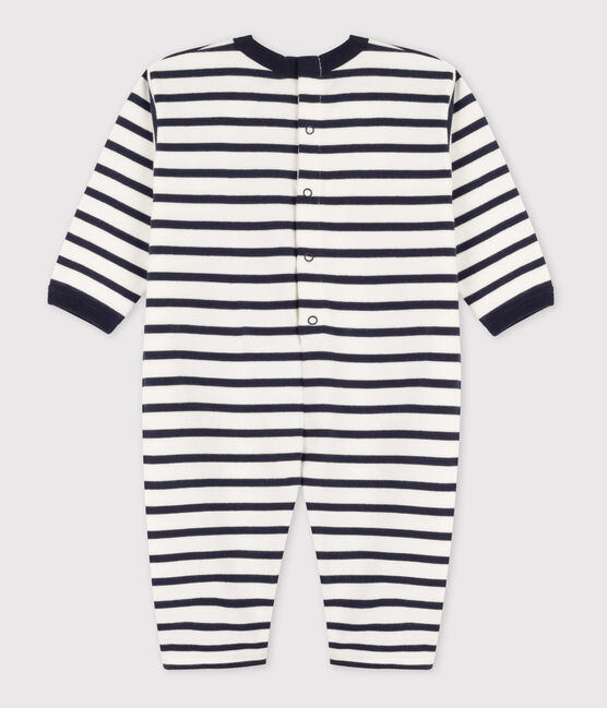 Gestreept pakje met marinestrepen van dikke jersey wit MARSHMALLOW/blauw SMOKING