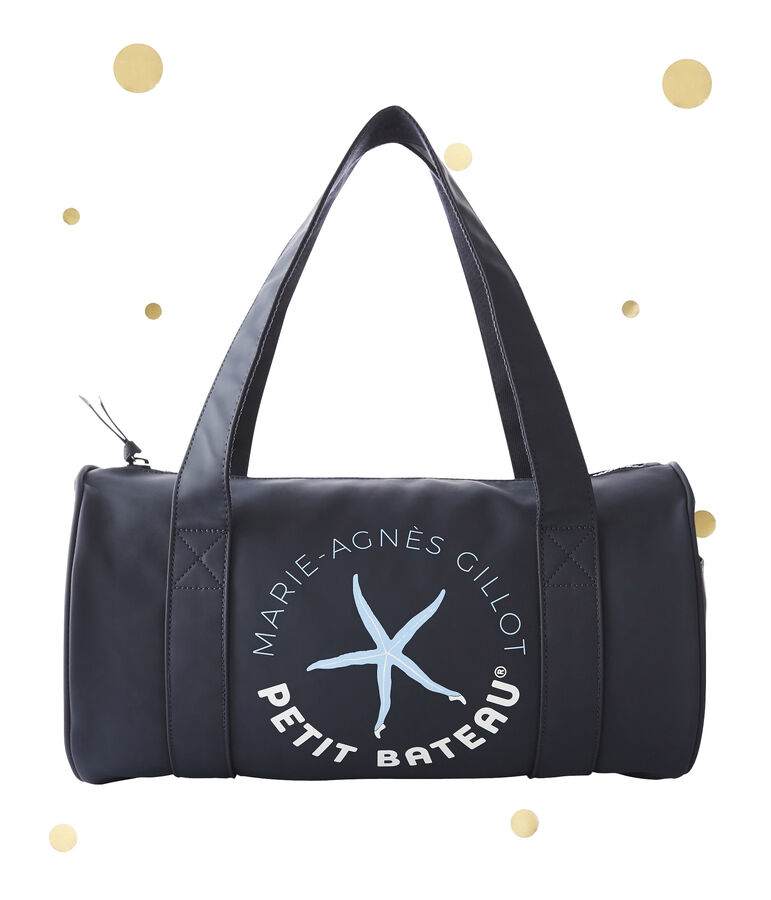 Sac polochon. Petit bateau x Marie-Agn&egrave;s Gillot bleu