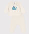 Setje van tricot uit wol en katoen voor baby's wit MARSHMALLOW
