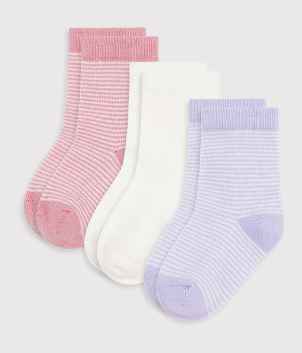 3 paar katoenen babysokken met tinneroy-streepje multicouleur