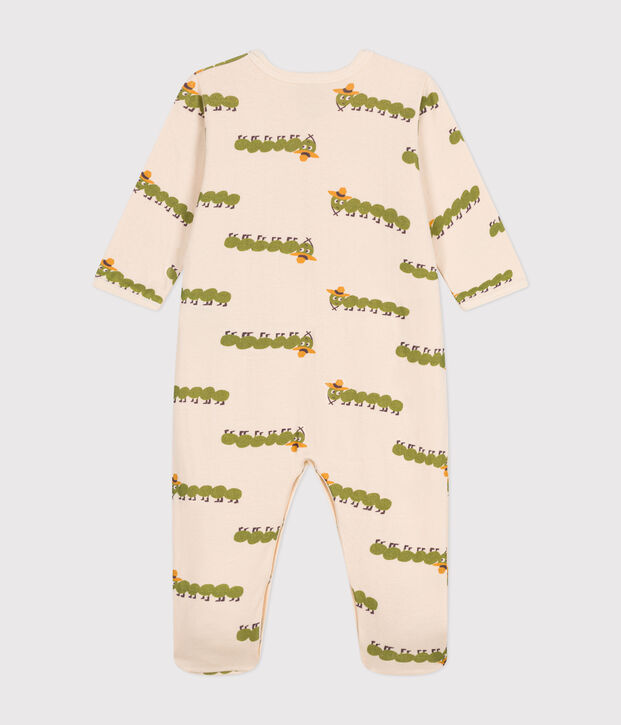 Katoenen pyjama met dierenprint voor baby's ecru/multicouleur