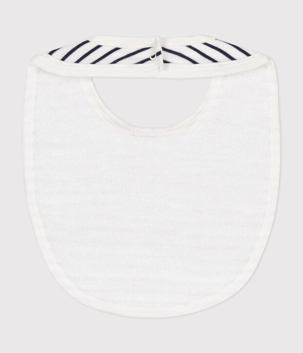 Babyslabbetje wit/blauw