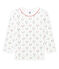 Jongens-T-shirt met lange mouwen en dessin wit LAIT/wit MULTICO