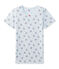 T-shirt fille imprimé en jersey stretch blauw FRAICHEUR/wit MULTICO