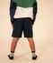 Short en twill de coton et lin enfant bleu SMOKING