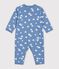 Pyjama b&eacute;b&eacute; en coton sans pieds imprim&eacute; c&oelig;urs blauw/wit