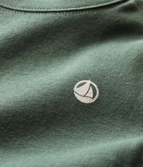 Katoenen T-shirt met lange mouwen voor babyjongens groen VALLEE