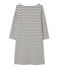 Robe marinière femme en jersey lourd beige COQUILLE/bleu SMOKING