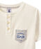 Jongens-T-shirt met Tunesische halsuitsnijding wit MARSHMALLOW