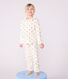Fluwelen kinderpyjama met goudkleurige hartjesprint