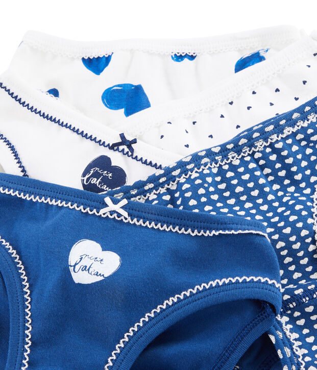Set van 5 meisjesonderbroeken met hartjes multicouleur