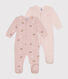 Setje met 2 katoenen babypyjama's