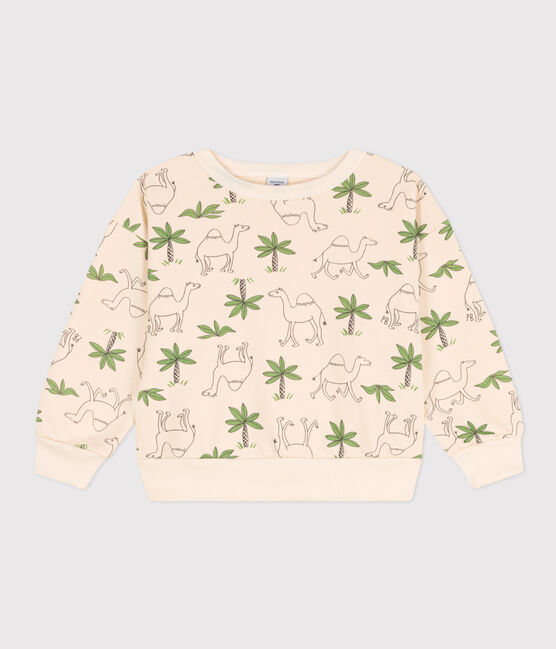 Sweater in molton voor meisjes/jongens wit AVALANCHE/ MULTICO