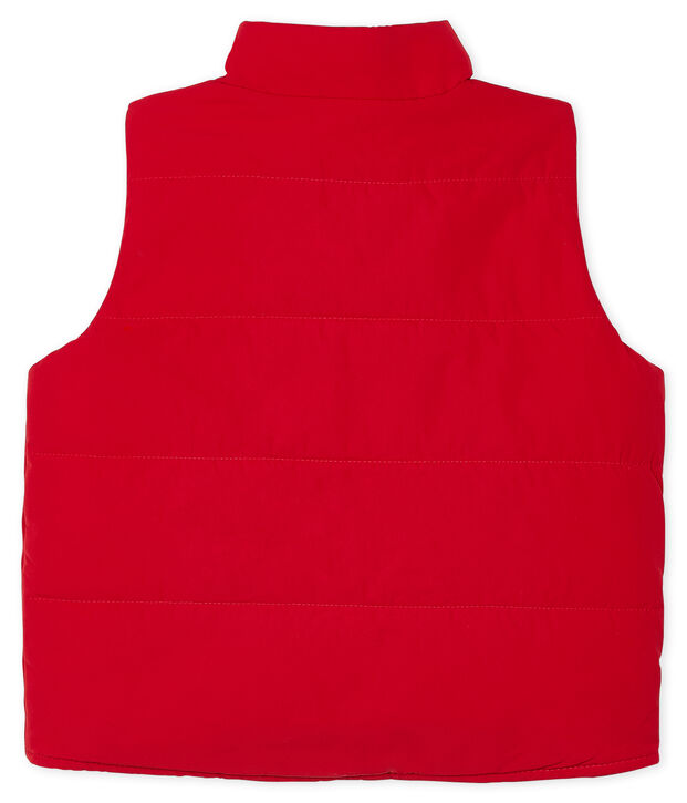 Mouwloze jas babyjongen rood