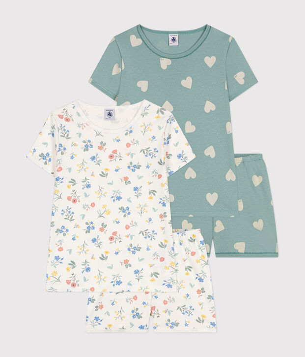 Lot de 2 pyjamas short en coton enfant multicouleur