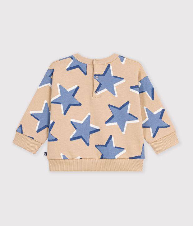 Sweatshirt b&eacute;b&eacute; en coton imprim&eacute; c&oelig;urs beige/multicouleur