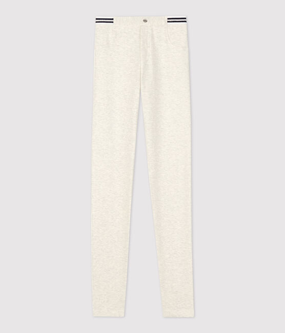 Jegging en coton élasthanne enfant fille beige MONTELIMAR CHINE