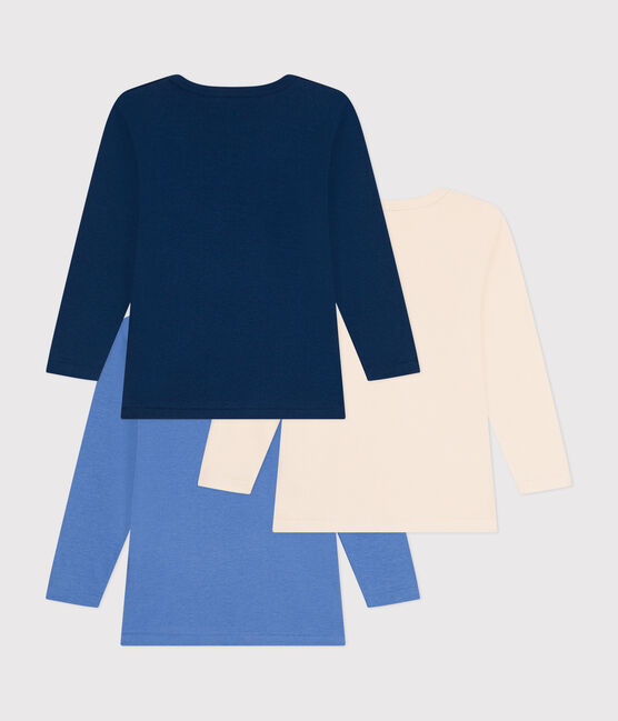 Setje met 3 basic katoenen T-shirts met lange mouw voor kinderen variante 1