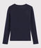 T-shirt col V iconique en coton Femme bleu SMOKING