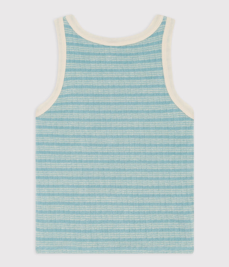 D&eacute;bardeur en bouclette &eacute;ponge enfant fille vert/&eacute;cru