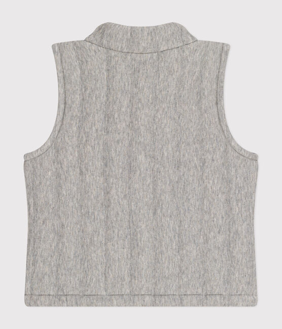 Gilet sans manche en tubique bébé gris CHATON CHINE