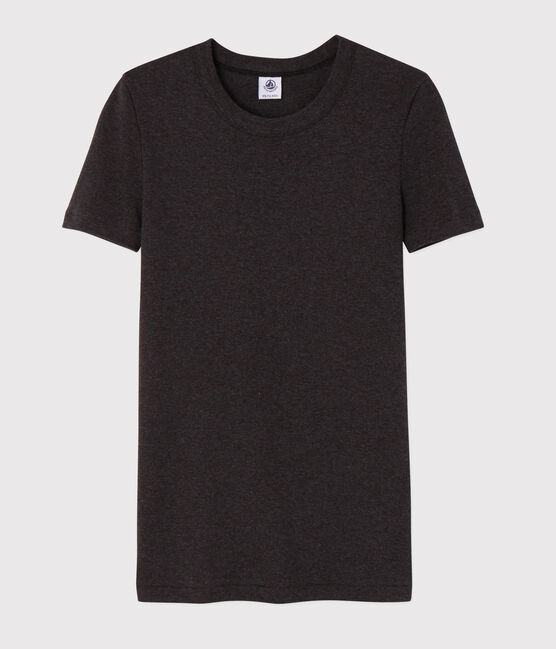 T-shirt col rond iconique en coton Femme gris CITY CHINE