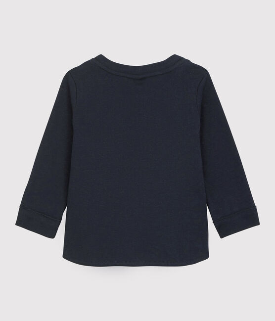 Tee-shirt en coton bébé bleu SMOKING