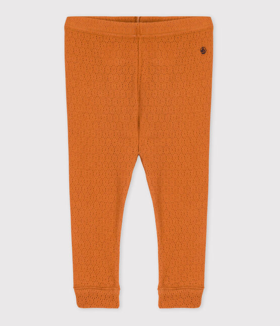 Legging bébé en coton ajouré marron ECUREUIL