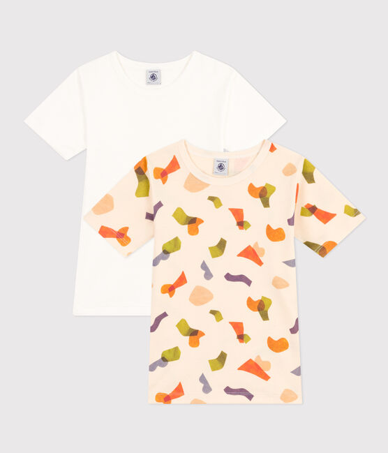 Setje met 2 katoenen T-shirts met korte mouw voor kinderen variante 1