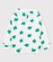 Sweatshirt à capuche en molleton enfant garçon blanc MARSHMALLOW/vert GAZON