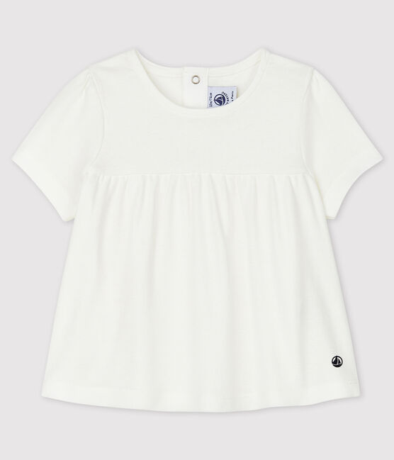 Blouse en coton bébé blanc MARSHMALLOW