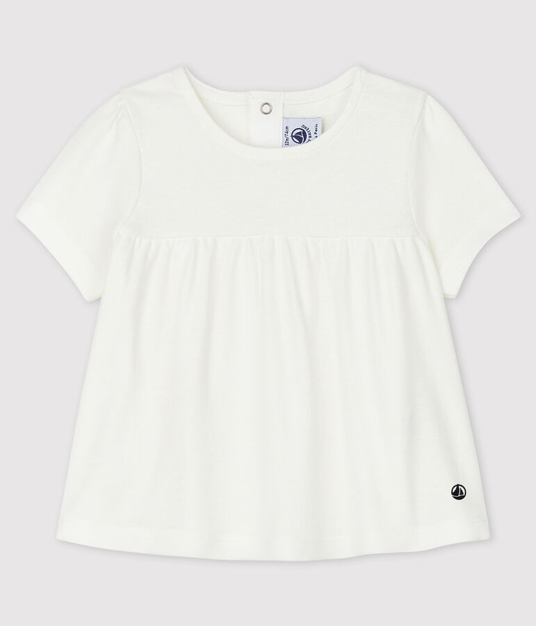 Blouse en coton b&eacute;b&eacute; blanc