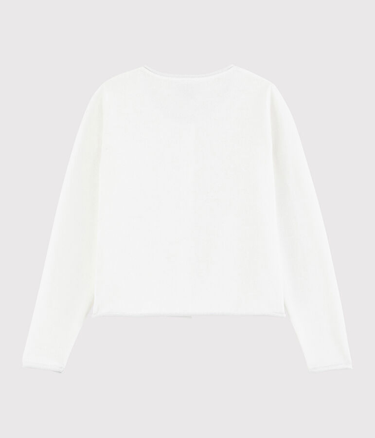 Katoenen cardigan voor meisjes wit