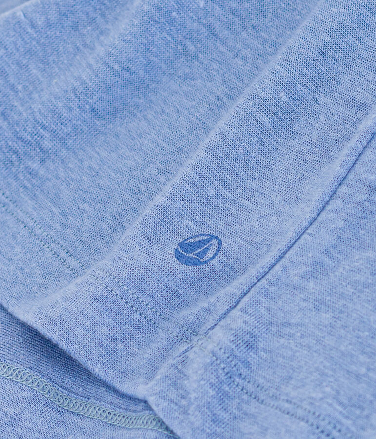 L'Iconique, T-shirt voor dames in linnen blauw