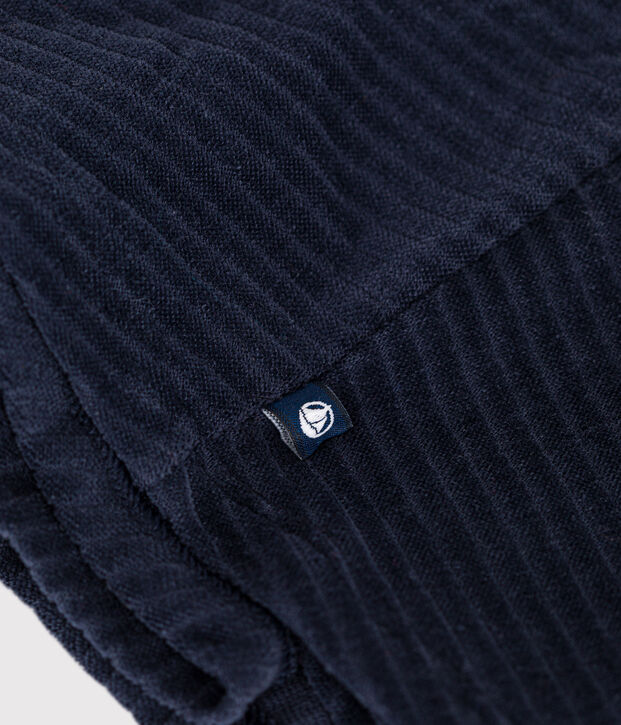 Jupe en bouclette velours enfant fille bleu marine