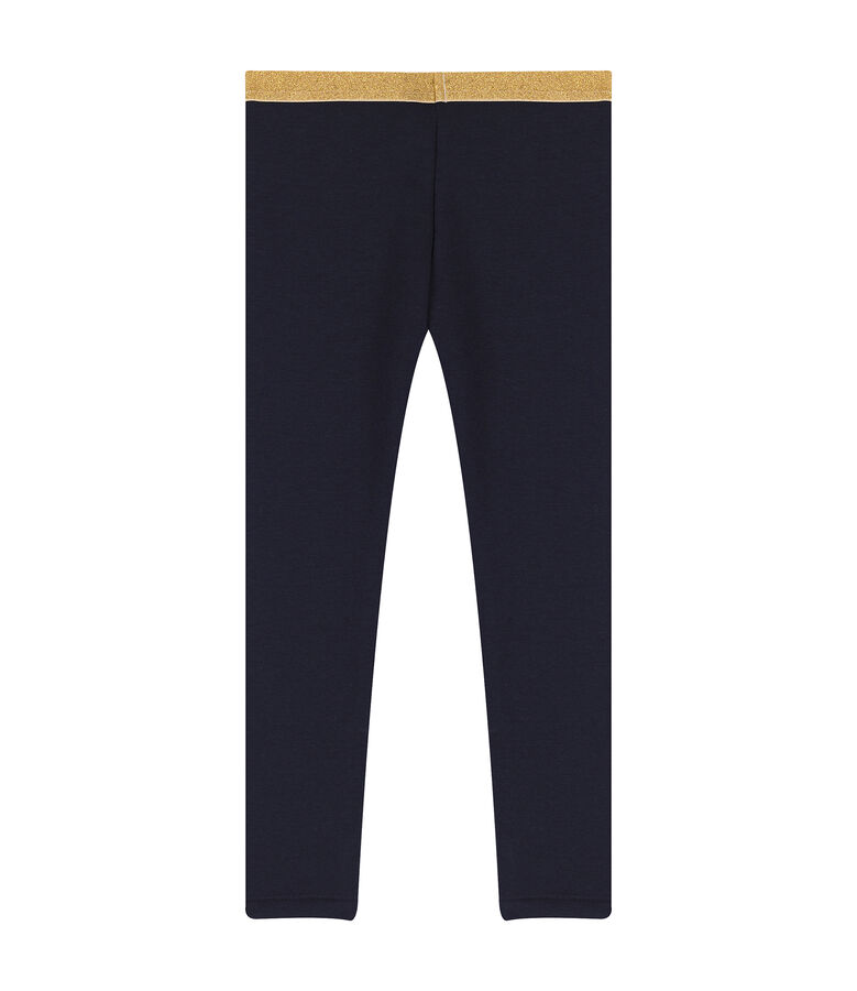 Pantalon maille enfant fille bleu