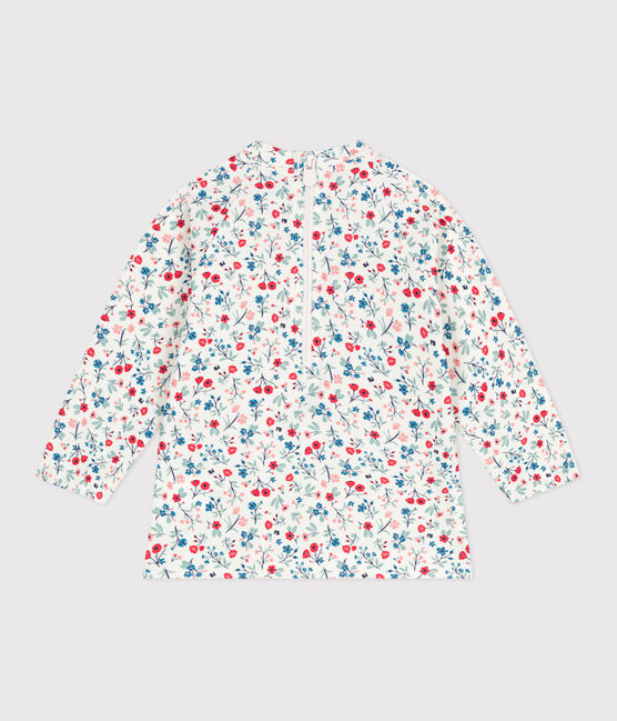 T-shirt met uv-bescherming en bloemenprint voor baby's wit MARSHMALLOW/wit MULTICO