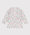 T-shirt met uv-bescherming en bloemenprint voor baby's wit MARSHMALLOW/wit MULTICO