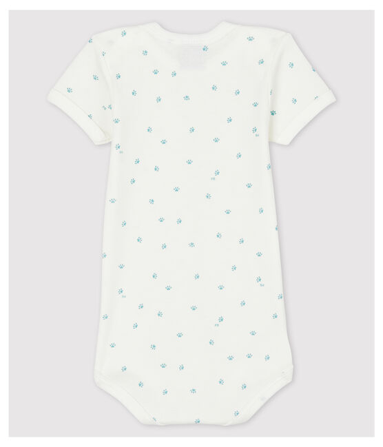 Body manches courtes pattounes bébé blanc MARSHMALLOW/blanc MISTIGRI
